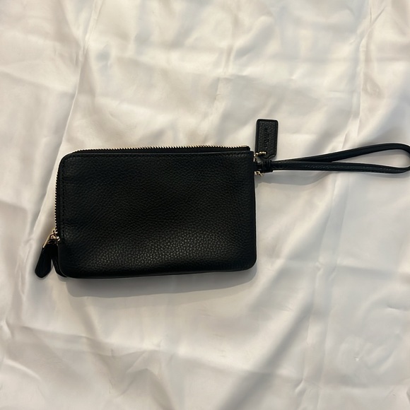 COACH Double Corner Zip Wristlet, Black - Picture 5 of 5